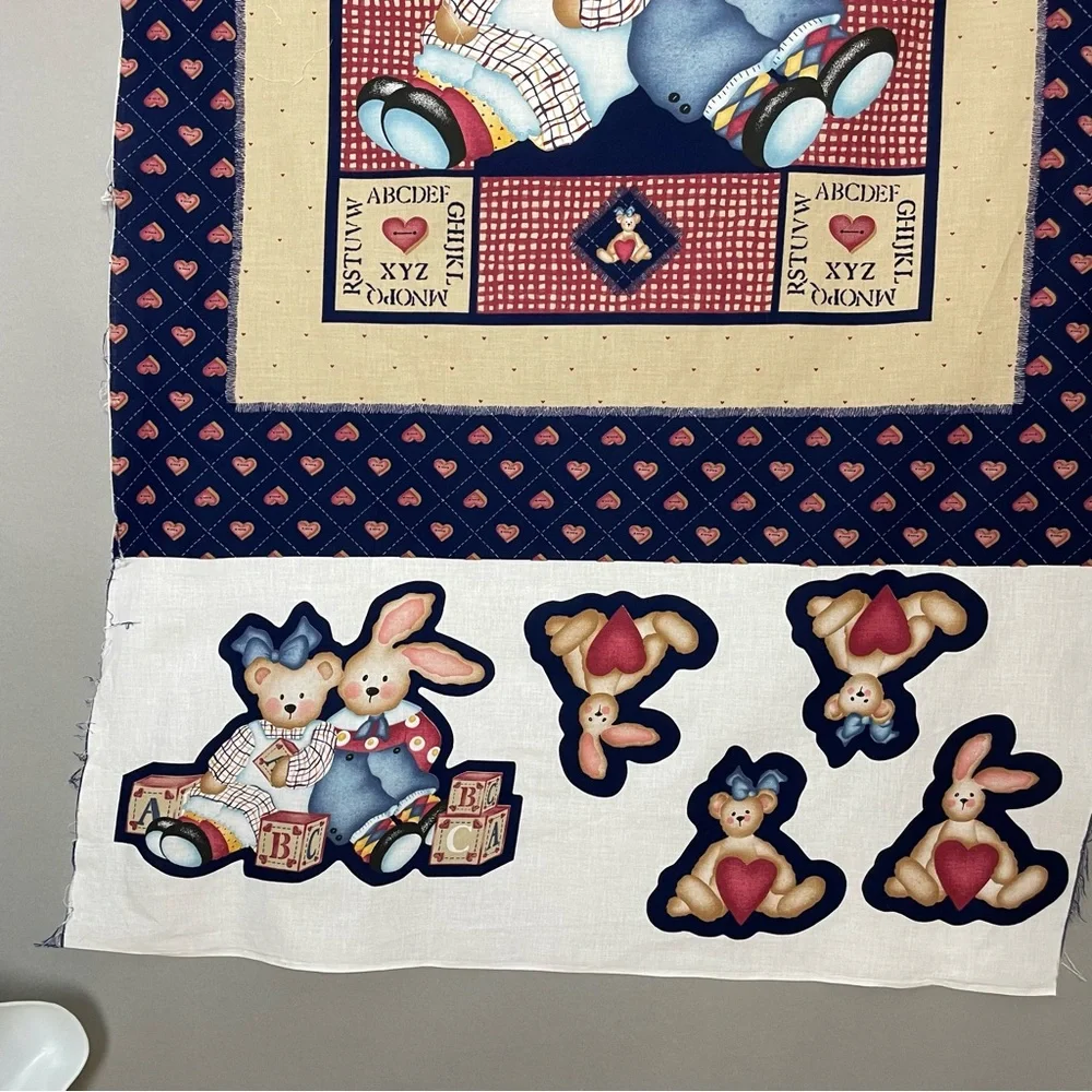 Vintage 1997 Daisy Kingdom Quilt Panel Fabric Project Applique Sew Baby #K17